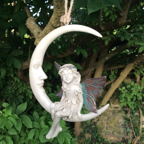 Forest Fairy DreamCatcher Garden Ornament Sculpture Figurine Decoration Pixie-OsirisTradingUK