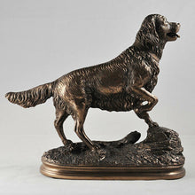 Load image into Gallery viewer, Bronze Effect Sculpture Standing Golden Retriever Dog Statue Ornament Figure
