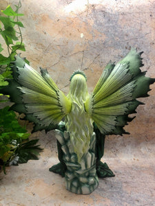 Emerald Fairy Statue Dragon Queen Sculpture Mythical Creature Figurine Ornament-OsirisTradingUK