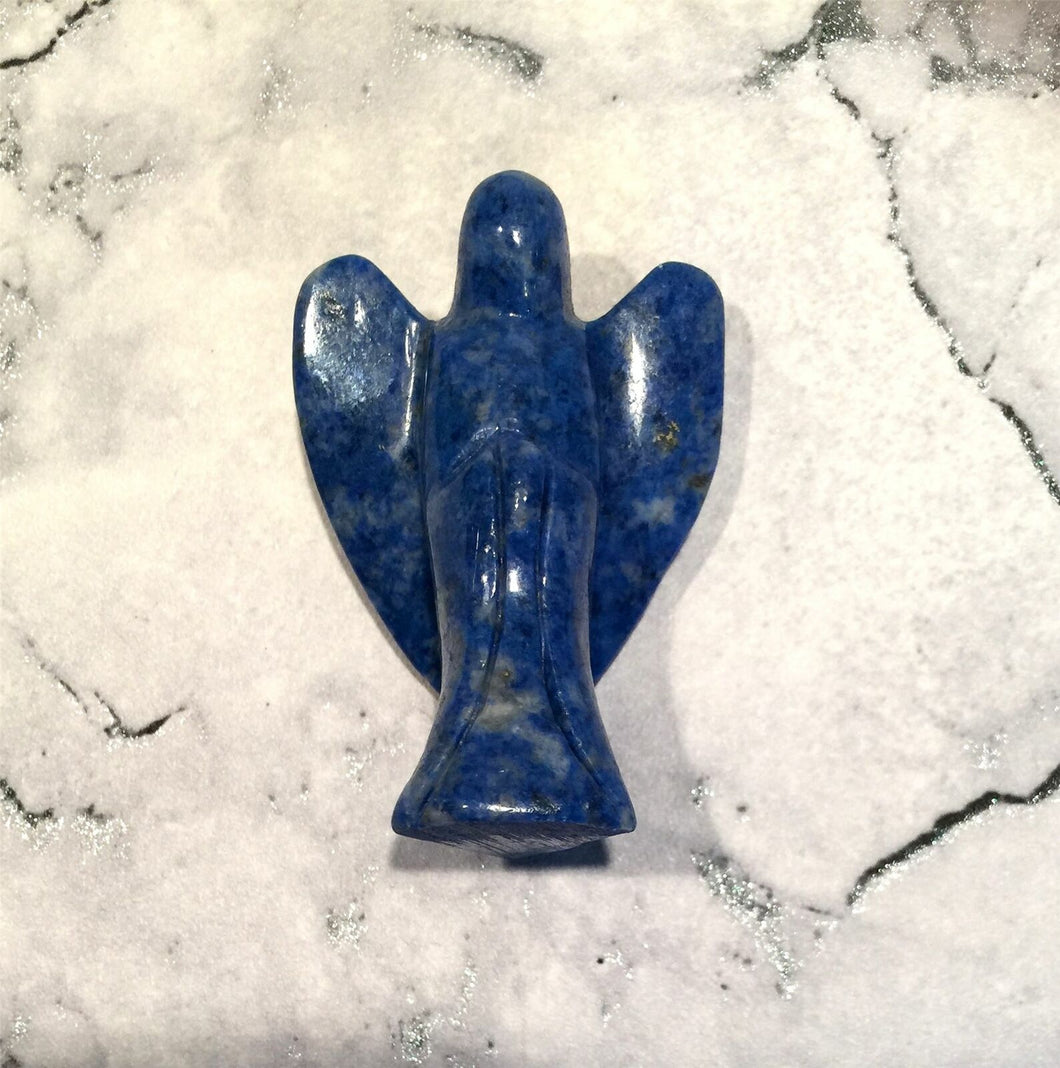 Lapis Lazuli Carved Pocket Crystal Angel Healing Crystals Guardian Reiki 5 cm