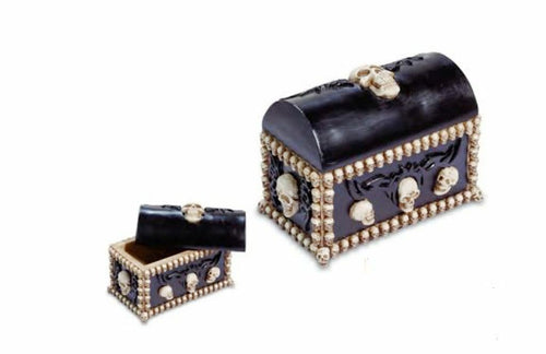 Skull Box Sculpture Figurine Gothic Horror Ornament Figure Decoration Gift-OsirisTradingUK