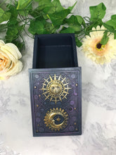 Load image into Gallery viewer, Mystical Sun and Moon Tarot Box Celestial Altar Decoration Wicca Pagan Style-OsirisTradingUK

