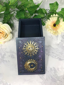 Mystical Sun and Moon Tarot Box Celestial Altar Decoration Wicca Pagan Style-OsirisTradingUK