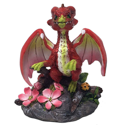 Cute Apple Dragon Statue Sculpture Figure Dragons Lover Gift Idea-OsirisTradingUK