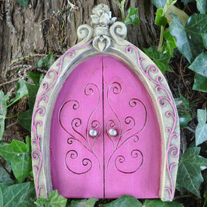 PINK Fairy Door Pixie Elf Home Tree Garden Home Decoration
