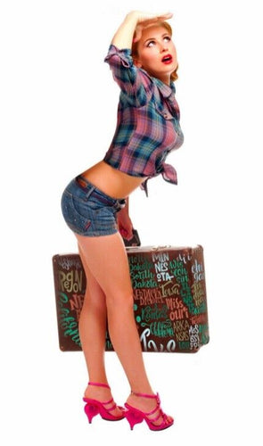 Pin Up Girls Retro Lady Vintage Style Metal Sign Plaque Man Cave Shed Bar Pub-OsirisTradingUK