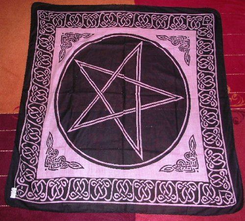 Pentagram Altar Tarot Cloth Cotton Wicca Pagan New Design-OsirisTradingUK