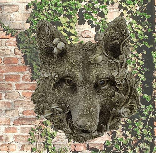 Wolf Wall Plaque Country House Decoration Garden Ornament Wolves Collection-OsirisTradingUK