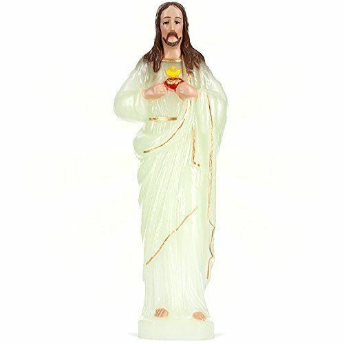 Small Jesus Statue Glow in the Dark Luminous Religious Figurine