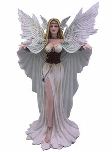 Water Fairy Statue Priestess of Light Sculpture Moon Goddess Figurine-OsirisTradingUK