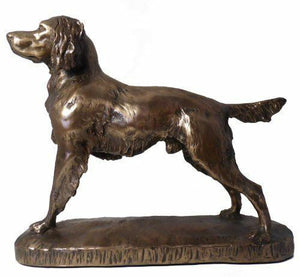 David Geenty Skulptur in Bronzeoptik, Springer Spaniel-Hundestatue