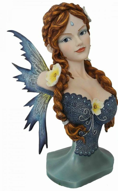 Celtic Goddess Brigid Bust Figurine Statue Sculpture Ornament Mythical Fairy