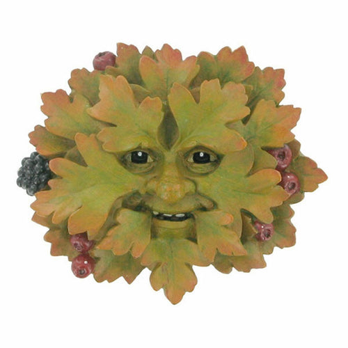 Hawthorn Greenman Decorative Garden Wall Plaque Wicca Pagan Sculpture 10cm-OsirisTradingUK