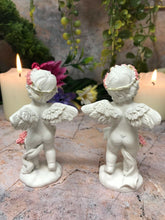 Load image into Gallery viewer, Pair of Guardian Angel Figurine Cherubs with Flowers Statue Ornament Sculpture-Collectables:Fantasy, Myth &amp; Magic:Mythical Creatures:Angels-OsirisTradingUK
