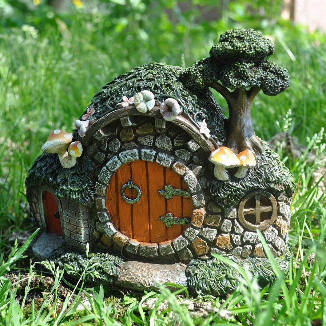 Hobbit Burrow Fairy Pixie House Garden Lawn Ornament Elf Home