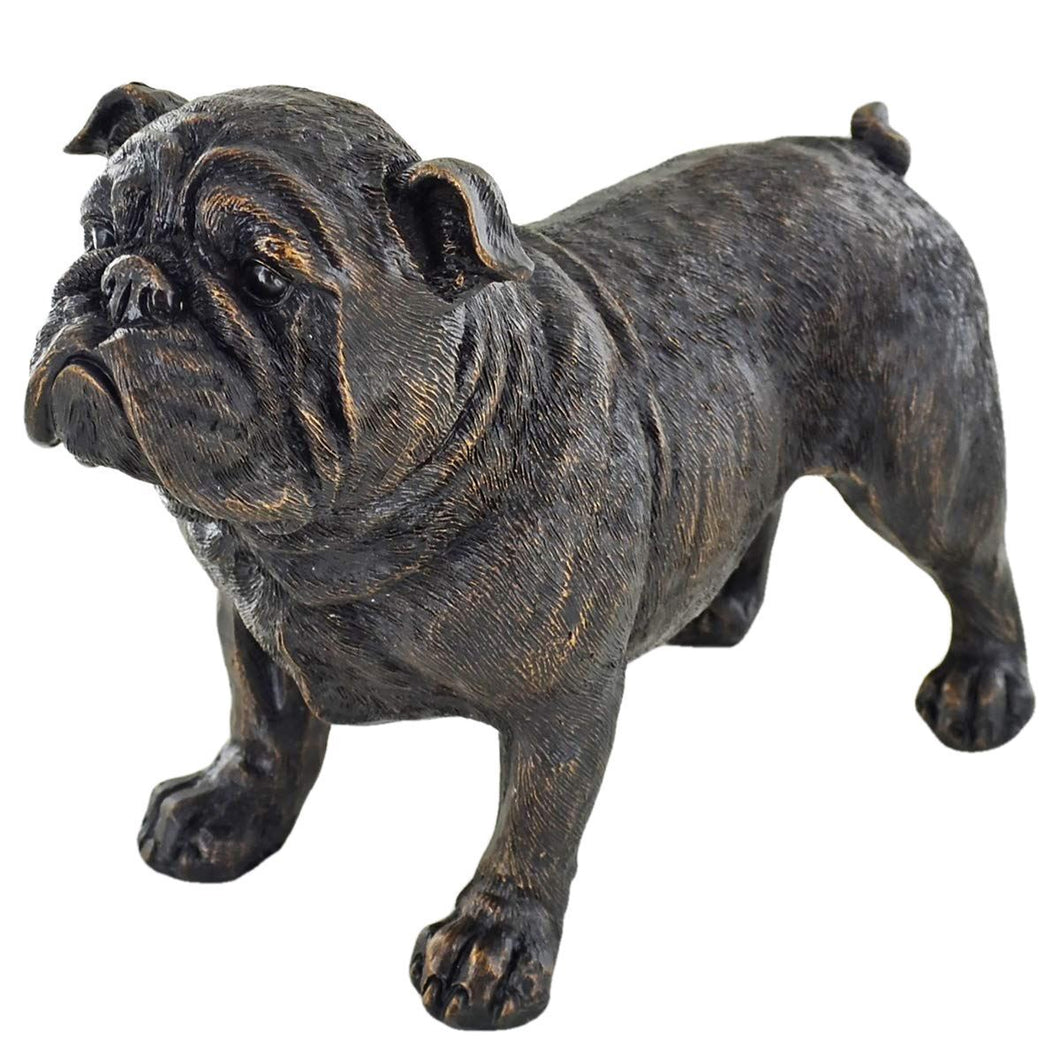 Bronze Effect Bulldog Sculpture Dog Figurine Ornament Home Decoration or Gift-OsirisTradingUK