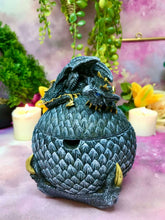 Load image into Gallery viewer, Stone Effect Dragon Guardian Ashtray with Lid Home Decoration Gothic Box-OsirisTradingUK
