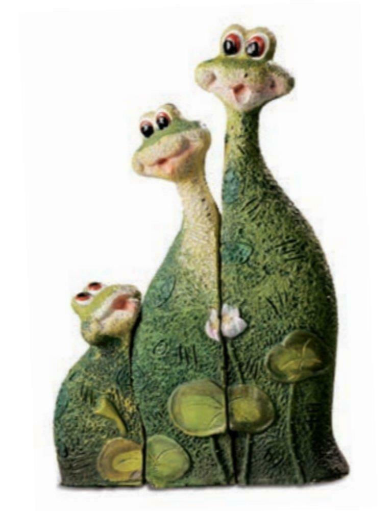 Novelty Comical Green Frog Family Figurine Figure Statue Sculpture Frogs