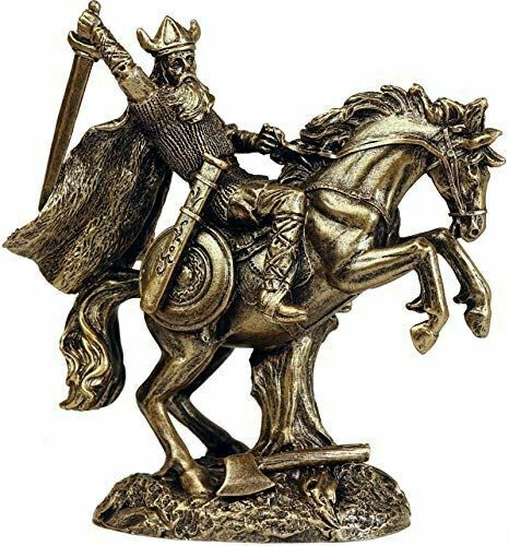 Odin on Horse Antique Effect Figurine Statue Sculpture Ornament Viking Norse