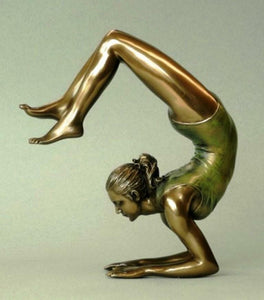 Bronze Effect Figure Female Yoga Pose Statue Sculpture Statuette Woman Figurine-OsirisTradingUK