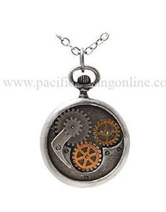 STEAMPUNK COMPASS GEAR NECKLACE JEWELLERY PENDANT