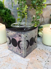 Load image into Gallery viewer, Soapstone Triple Moon Goddess Oil Burner Aromatherapy Wicca Pagan Decor-OsirisTradingUK
