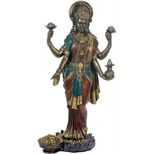 Buddha Lakshmi Divinity Sculpture Figure Hinduism Statue Gift-OsirisTradingUK