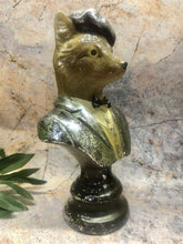 Load image into Gallery viewer, Fox Bust Statue Vintage Clothing Style Steampunk Fantasy Dapper Animals-OsirisTradingUK

