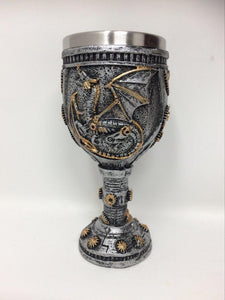 Steampunk Gearwork Dragon Goblet Dragons Chalice Ornament Gothic Decor Design A