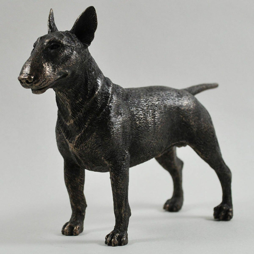 Bull Terrier Dog Bronze Effect Statue Sculpture Figurine Ornament