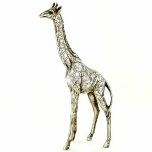 Antique Silver Giraffe Sculpture Gift Figure Animals Ornaments Figurine Statue-OsirisTradingUK