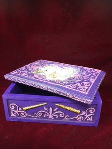 Purple Unicorn Fantasy Trinket Box Ornament Secret Stash Unicorn Collection-OsirisTradingUK