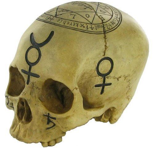 Witchcraft Skull Pagan Wiccan Sculpture Ornament Gothic Decor