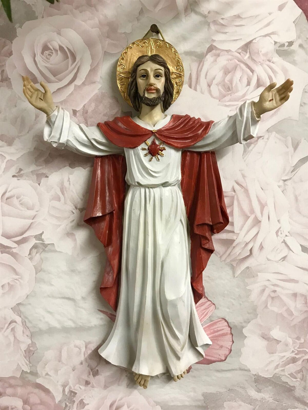 Risen Jesus Christ Resin Plaque Religious Wall Ornament Easter-OsirisTradingUK