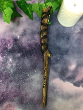 Load image into Gallery viewer, Witches Wizards and Sorcerers Fantasy Cosplay Magic Wand Sorcery Green Gem-OsirisTradingUK
