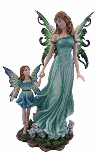 Easter Fairy with Child Statue Mythical Creature Sculpture Ornament Figurine-OsirisTradingUK