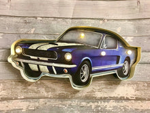 Load image into Gallery viewer, Vintage Metal 3D LED Logo Sign Muscle Car Man Cave Wall Plaque Workshop Decor
