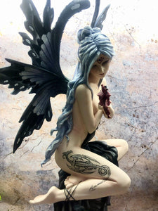 Large Fairy and Dragon Companion Sculpture Statue Mythical Creatures Figure Gift-OsirisTradingUK