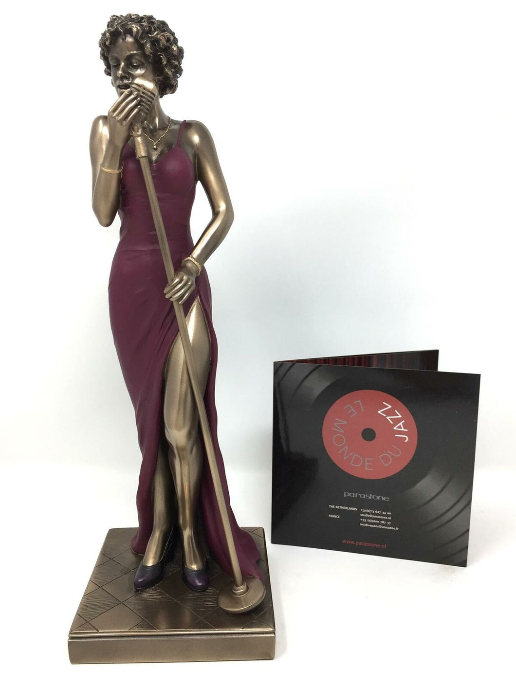 Jazz Singer Figurine Sculpture Musician Female Vocalist Jazz Band Statue