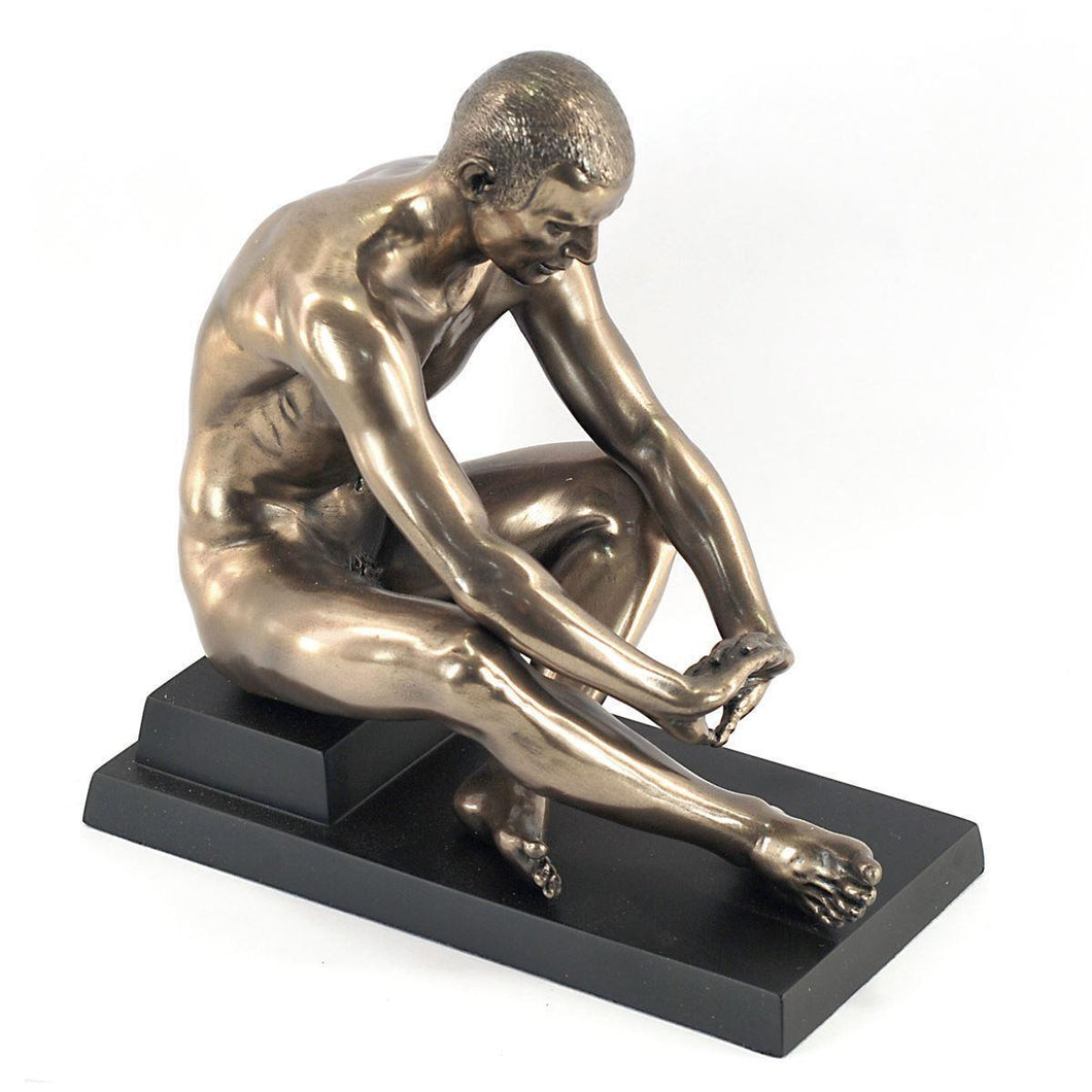 Nude Man Posing Sculpture Naked Male Statue Decoration Ornament-OsirisTradingUK