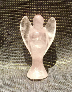 Rose Quartz Carved Pocket Crystal Angel Healing Crystals Guardian Protection