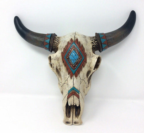 Western Style Realistic Effect Cow Skull Wall Plaque Bison Wild Animal Gift-OsirisTradingUK