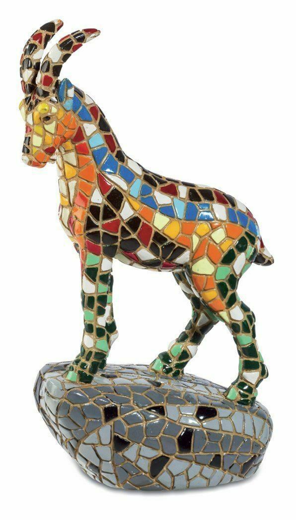 Bergziegenfigur mit Mosaikeffekt 