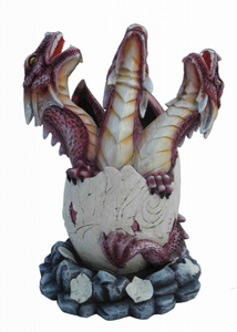 Large Three Headed Dragon Hatchlings Fantasy Sculpture Mythical Statue Ornament-OsirisTradingUK