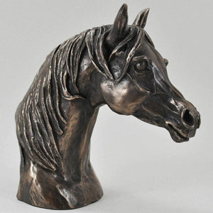 Bronze Horse Head Sculpture Arab Stallion Statue Horses Gifts Bust Figure