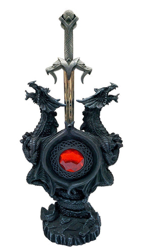 DRAGON With SWORD Decorative Ornament LETTER OPENER Fantasy Myth Figurine-OsirisTradingUK