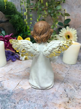 Load image into Gallery viewer, Guardian Angel Figurine Cherub Holding Candle Statue Ornament Sculpture
