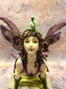 Fairy Resting on Book Figurine Fantasy Fairies Figure Mythical Sculpture Gift