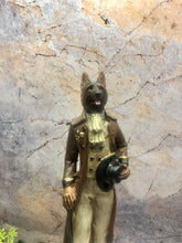 Load image into Gallery viewer, Dapper Dog German Sheperd Statue Vintage Clothing Style Fantasy Animals
