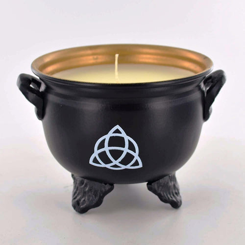 Triquetra SOYA Candle Holder Cauldron Altar Wicca Symbol Pagan Celtic Ornament-OsirisTradingUK